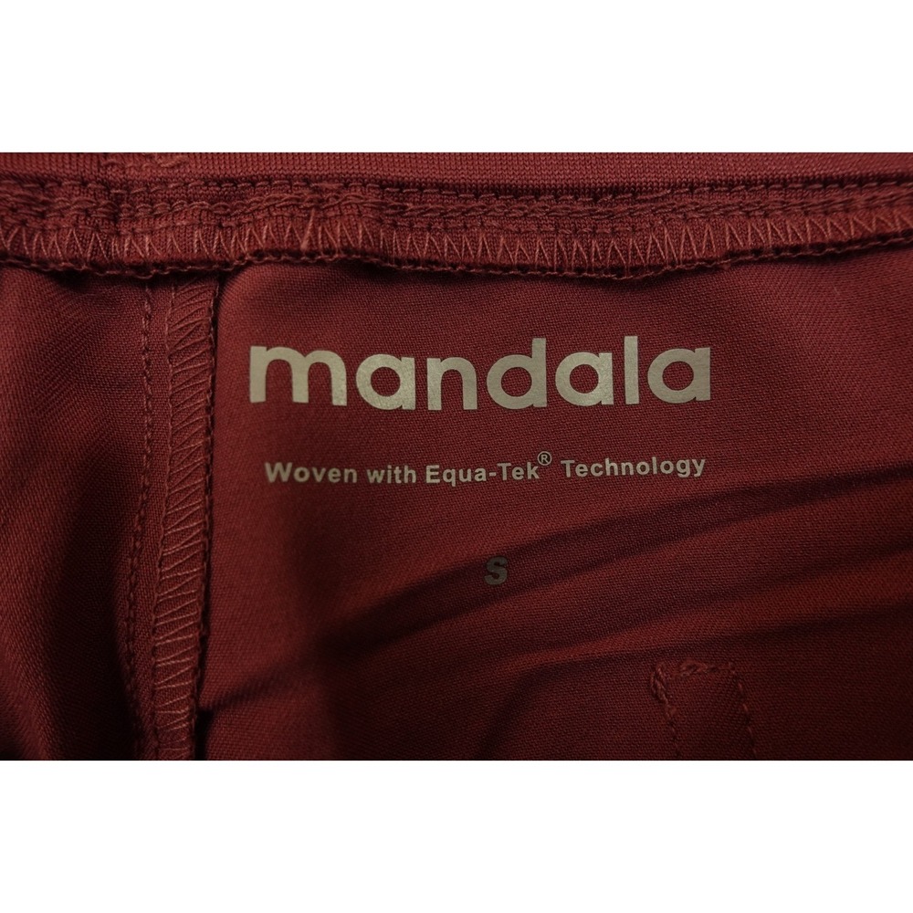 Mandala Womens Size Small Deep Mauve Drawstring Split Hem Cargo Scrub Pants NWT - Picture 2 of 11
